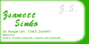zsanett simko business card