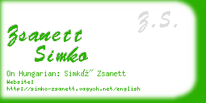 zsanett simko business card